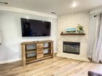 Fire place and 60`smart TV
